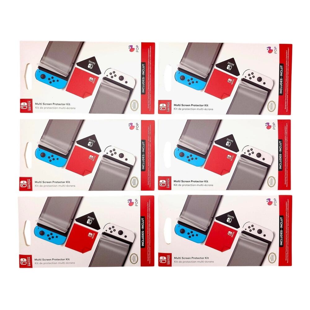 (6) PDP Multi-Screen Protector Kits Nintendo Switch & OLED Models 12 Protectors